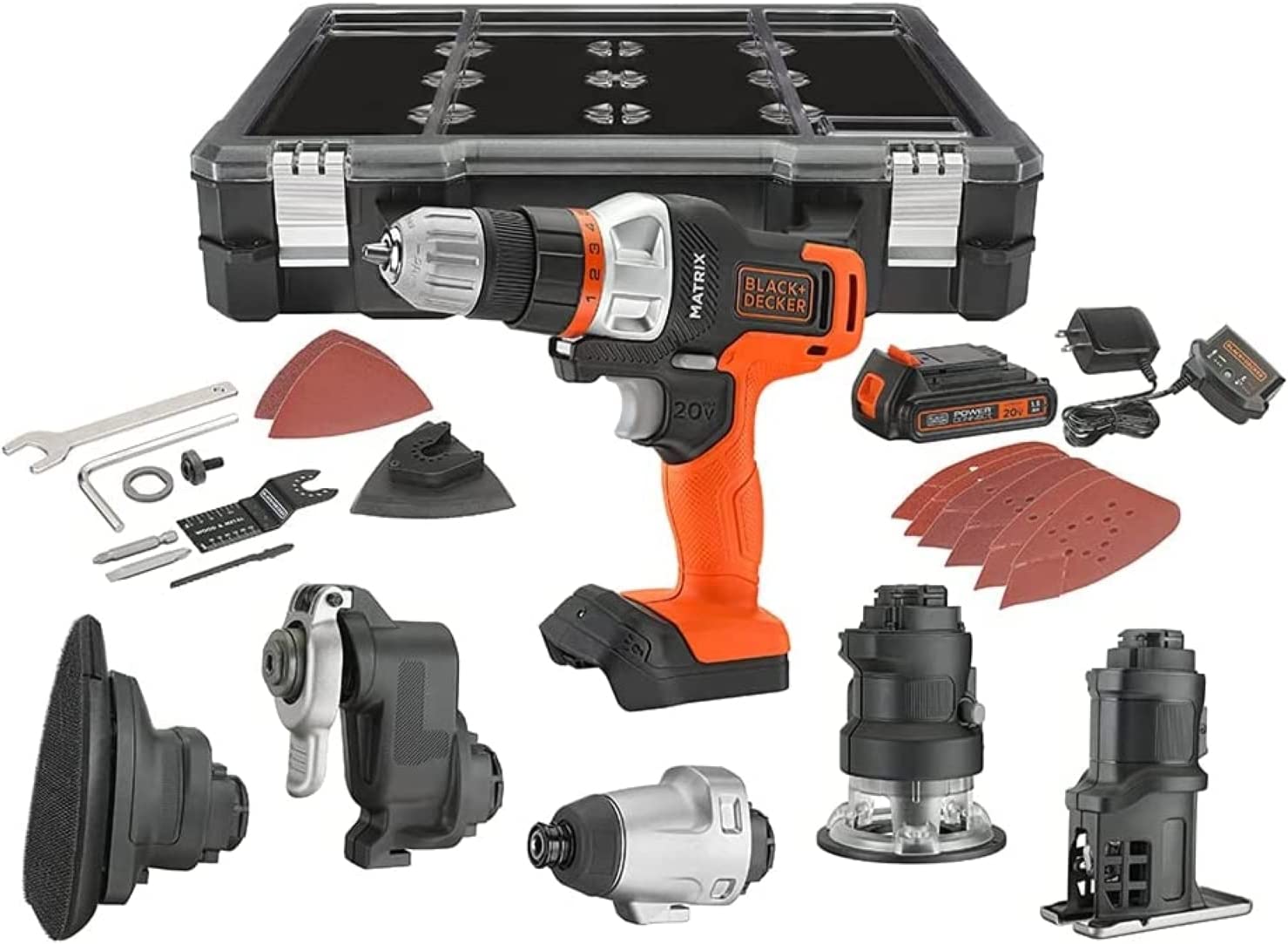 BLACK+DECKER 20V MAX MATRIX Cordless Drill Combo Kit with Case, 6-Tool –  rrrsale