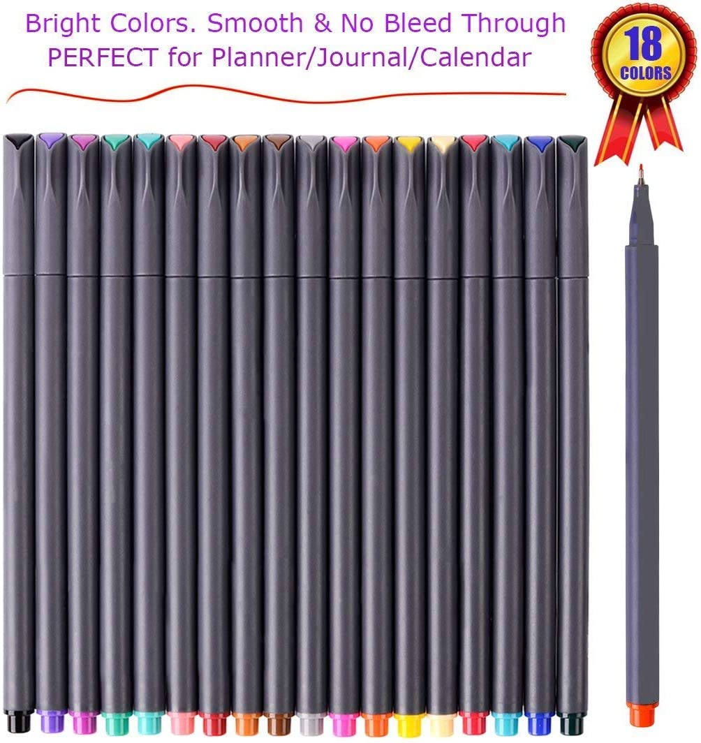 Journal Planner Pens Colored Pens Fine Point Markers Fine Tip Drawing Pens  Porous Fineliner Pen 