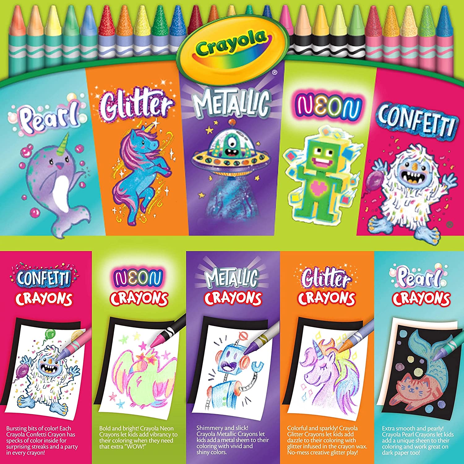 Crayola Giant Box of Crayons, Stocking Stuffers for Kids, Holiday Gifts for  Kids, 120-Assorted Colors