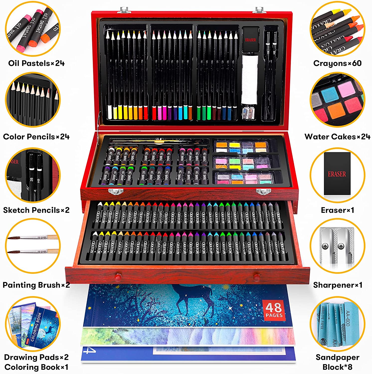 Art Supplies 240 Pack Art Set Drawing Kit for Girls Boys Teens Artist  Deluxe